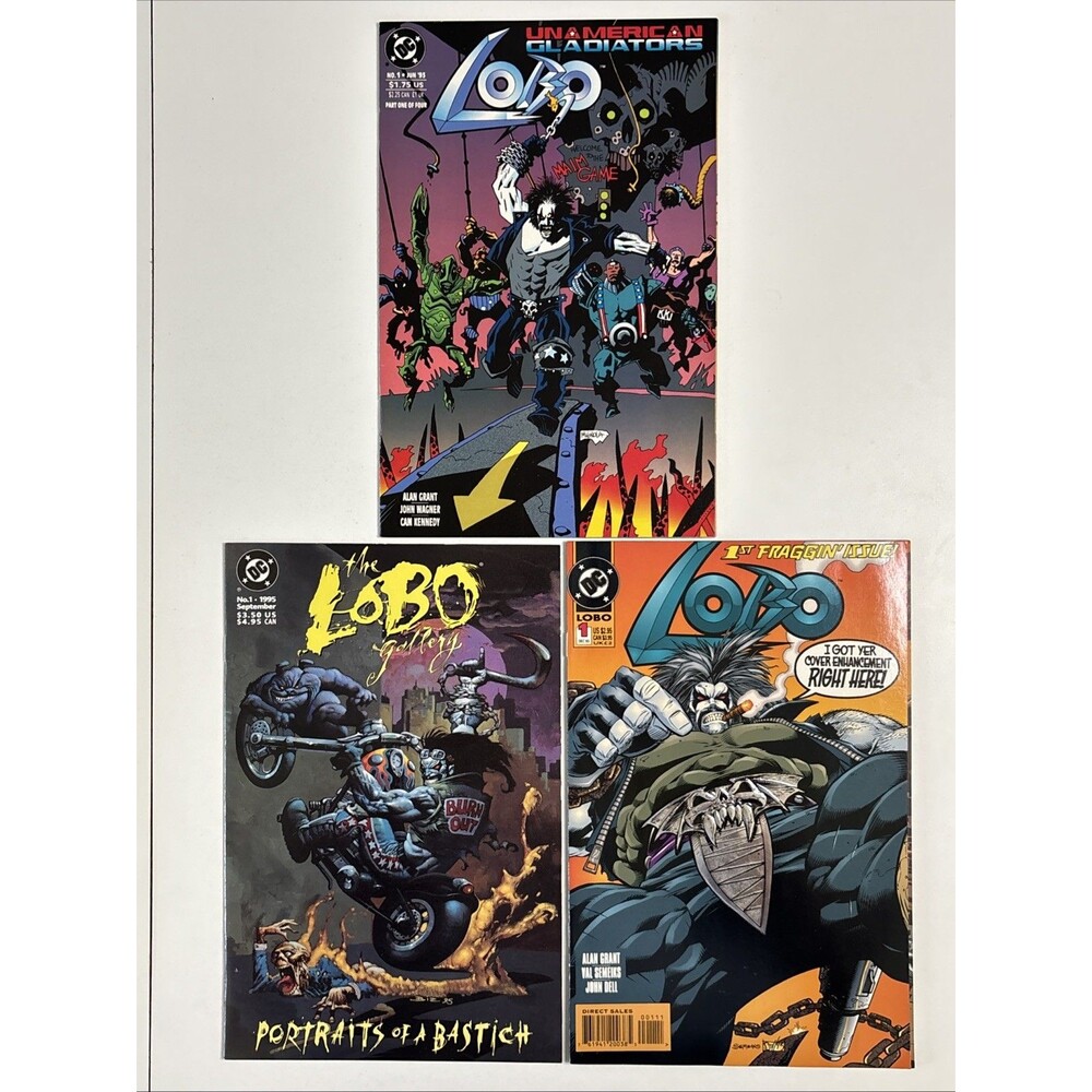 Lobo No. 1 Set Lot (1993 & 1995 DC Comic Books) Gallery, UnAmerican Gladiators